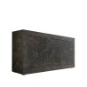 Modern black sideboard with 3 doors 160cm in marble effect Modis MB Basic. Offers