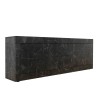 Modern black marble effect TV stand with 2 doors and 2 drawers Visio MB. Offers