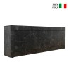 Modern black marble effect TV stand with 2 doors and 2 drawers Visio MB. On Sale