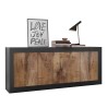 Altea NP Industrial Style Matte Black Wood Sideboard with 4 Doors Sale