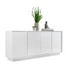 Modern white gloss living room sideboard with 4 doors 180cm Connie Ice. Offers