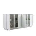 Modern White High Gloss Sideboard with 4 Doors, 180cm Connie Ice Sale