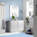 Mobile Sideboard with 2 Glossy White Doors, 92cm Agape Ice Promotion