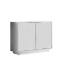 Mobile Sideboard with 2 Glossy White Doors, 92cm Agape Ice Offers