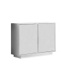 Mobile Sideboard with 2 Glossy White Doors, 92cm Agape Ice Offers