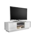 138cm Modern Glossy White Living Room TV Stand with 2 Doors: Dener Ice Mobile Offers