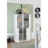 Modern High Sideboard with 4 Glossy White Lacquered Doors, H145cm Joyce Ice. Catalog