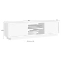 138cm Modern Glossy White Living Room TV Stand with 2 Doors: Dener Ice Mobile Catalog