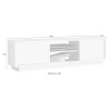 138cm Modern Glossy White Living Room TV Stand with 2 Doors: Dener Ice Mobile Catalog