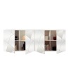 Living room cabinet with 4 doors 241cm glossy white Vittoria WH L with mirror. Discounts
