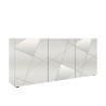 Modern glossy white sideboard 181cm with 3 mirrored doors Vittoria WH S Offers