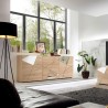 Modern 3-door oak wood living room sideboard with mirrors Vittoria RS S. Catalog