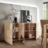 Modern 3-door oak wood living room sideboard with mirrors Vittoria RS S. Bulk Discounts