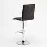High fixed swivel adjustable kitchen bar stool with backrest Detroit 