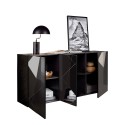 Mobile sideboard with 3 glossy grey doors Vittoria GR S - 181cm Sale