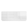 Modern 2-door 3-drawer glossy white sideboard Jupiter WH L1. Offers