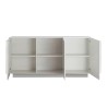 Modern glossy white sideboard with 3 doors, 182cm WH M2. Sale