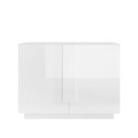 Sideboard cupboard glossy white kitchen living room 2 doors 120cm Jupiter WH S. Offers