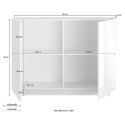 Sideboard cupboard glossy white kitchen living room 2 doors 120cm Jupiter WH S. Bulk Discounts