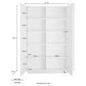 Jupiter WH High glossy white 2-door cabinet for living room and kitchen. Model