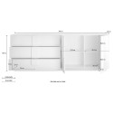 241cm Wood Sideboard 2 Doors 3 Drawers for Living Room Jupiter MR L1 Bulk Discounts