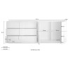 Jupiter MR L1 Sideboard for Living Room, 241cm, 2 Doors 3 Drawers, Wood Bulk Discounts