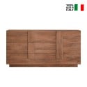 Modern wooden sideboard with 1 door and 3 drawers 182cm Jupiter MR M1. On Sale