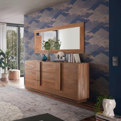 Modern wooden sideboard with 1 door and 3 drawers 182cm Jupiter MR M1. Promotion