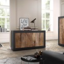 Industrial Kitchen Living Room Credenza 3-Door Wooden 160cm Modis NP Basic Sale