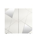 White geometric design 2-door living room cupboard Vittoria Glam WH. Sale