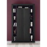 Modern black wooden column living room bookcase with 2 Albus NR doors. Sale