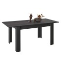 Extendable black dining table 90x137-185cm in Avant Rimini wooden finish. Offers
