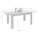 Extendable black dining table 90x137-185cm in Avant Rimini wooden finish. Catalog