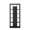Modern black wooden column bookcase, 217cm high with central door Jote NR. Offers