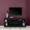 Modern Black Wooden TV Stand with Flip-Down Door Misia NR - Mobile TV Stand Base. Discounts