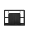 Black wooden living room sideboard 134cm modern design 2 doors Lema NR. Offers