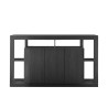 Modern black wooden sideboard buffet with 3 doors 172cm Vivian NR. Offers