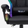 Ergonomic gaming chair LED RGB 2 cushions The Horde junior Cheap