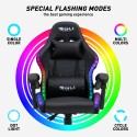 Ergonomic gaming chair LED RGB 2 cushions The Horde junior Cost