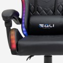 Ergonomic leatherette LED RGB gaming office chair The Horde XL 