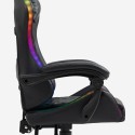 Ergonomic leatherette LED RGB gaming office chair The Horde XL 