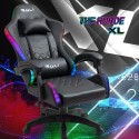 Ergonomic leatherette LED RGB gaming office chair The Horde XL Offers