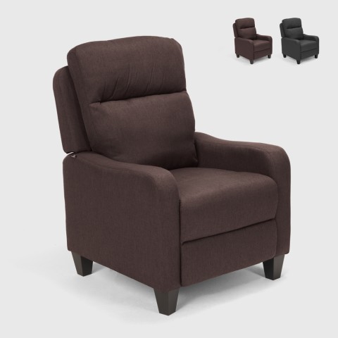 Reclining pushback relax armchair with footrest Kyoto Delight. Promotion