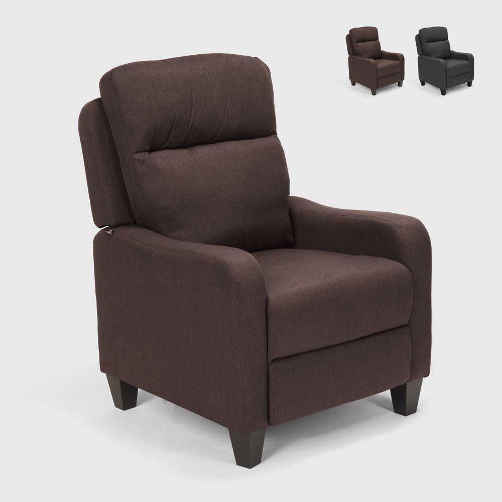 Push-Back Reclining Lounge Chair with Footrest Kyoto Delight