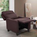 Reclining pushback relax armchair with footrest Kyoto Delight. Sale