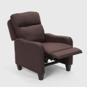 Reclining pushback relax armchair with footrest Kyoto Delight. Catalog