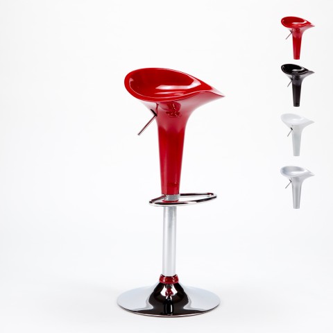 High swivel and adjustable polypropylene bar and kitchen stool Boston Promotion