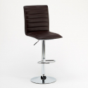 Detroit Adjustable Swivel High Bar Stool with Backrest 