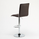 Detroit Adjustable Swivel High Bar Stool with Backrest 