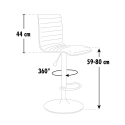 Detroit Adjustable Swivel High Bar Stool with Backrest 